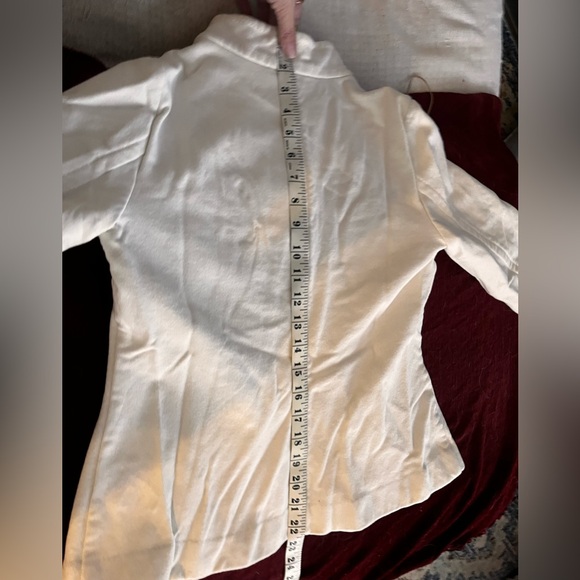 JACOB Cream Button Up Pea Coat Medium - Picture 10 of 13
